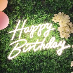 Happy Birthday Neon Sign, 22.4"X13.8" Happy Birthday Sign For Birthday Party Decor, Happy Birthday Light Up Led Signs For Backdrop, Neon Birthday Sign