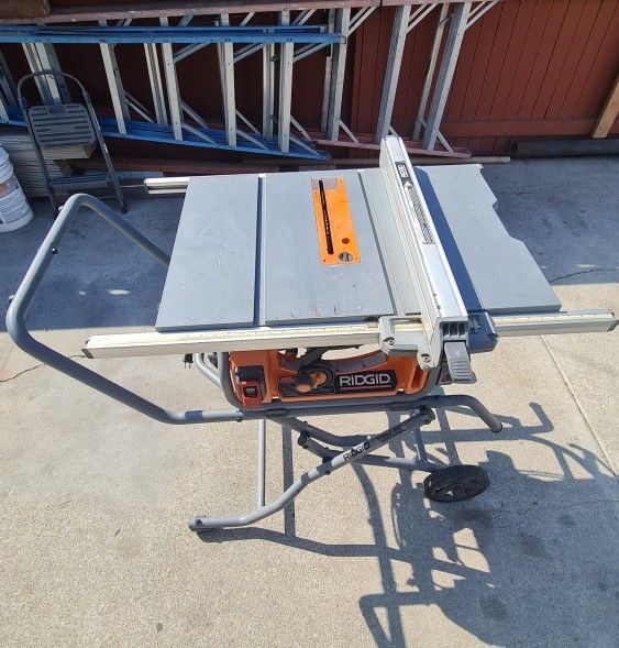 15 Amp 10 in. Portable Corded Pro Jobsite Table Saw with Stand