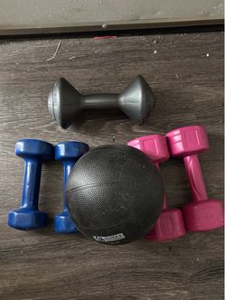 Medicine ball and weights