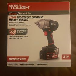 1/2-IN MID-TORQUE CORDLESS IMPACT WRENCH - New In Box