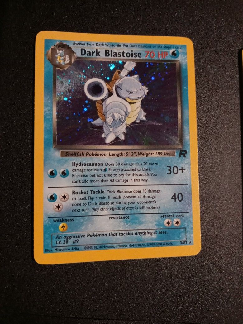 Pokmon Cards Charizard Blastoise And Dark Blastoise Rare Shiny Holographic  Unlimited Edition