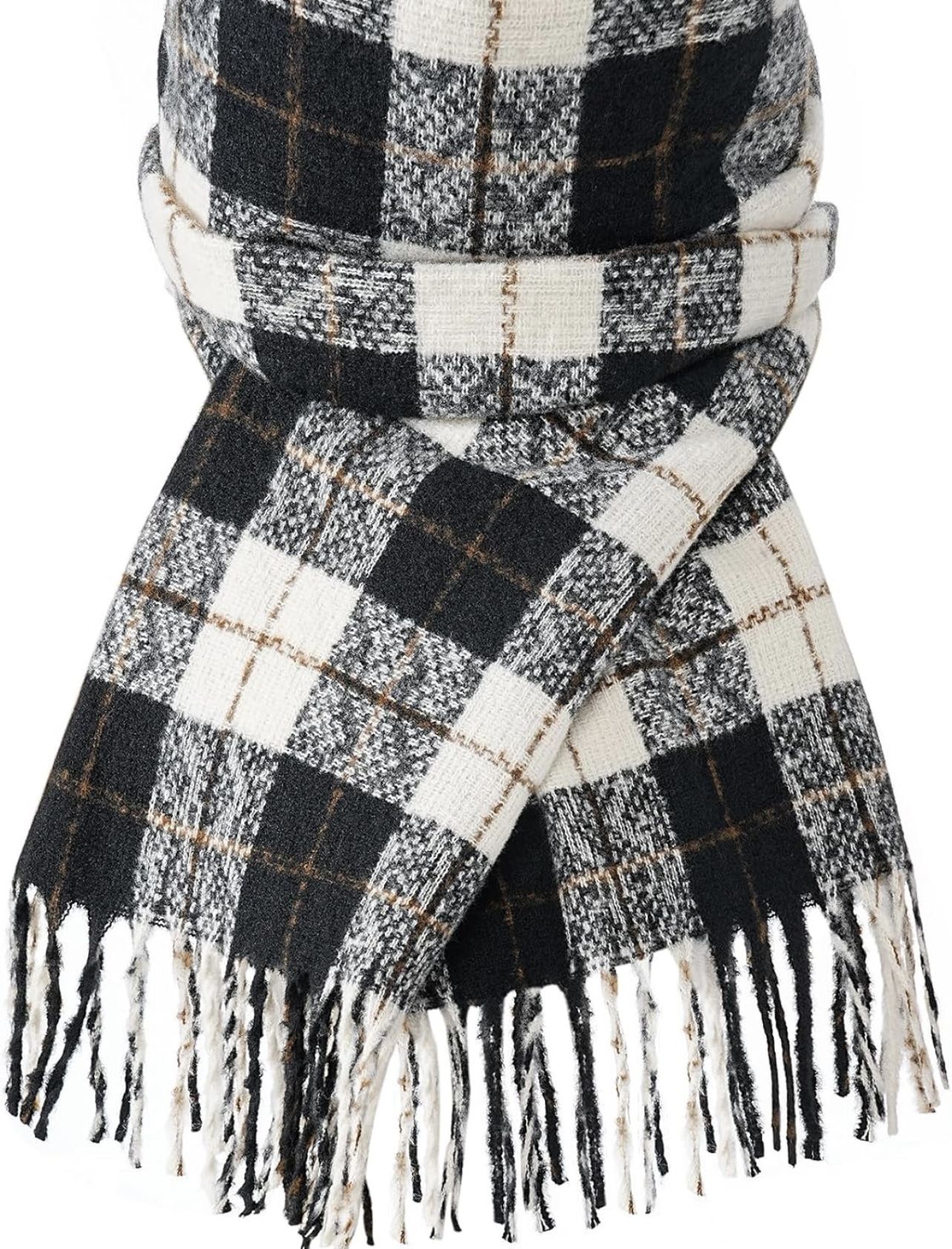 Clothirily Winter Scarfs for Women, Cashmere Feel Tassel Plaid Scarf, Large Oversized Blanket Scarf, Pashmina Shawl and Wraps