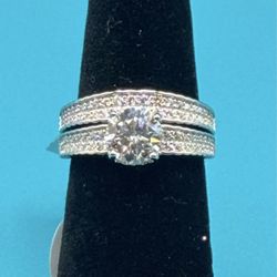 # 97-2.50 carats Moissanite Wedding Ring Set Size 5