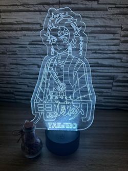 ✨Tanjiro Demon Slayer 3D LED Lamp | Custom Room Decor & Perfect for a Gift 🎁