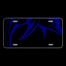 License Plate Novelty Car Front Dolphin Mammal Sea Life Fish Blue