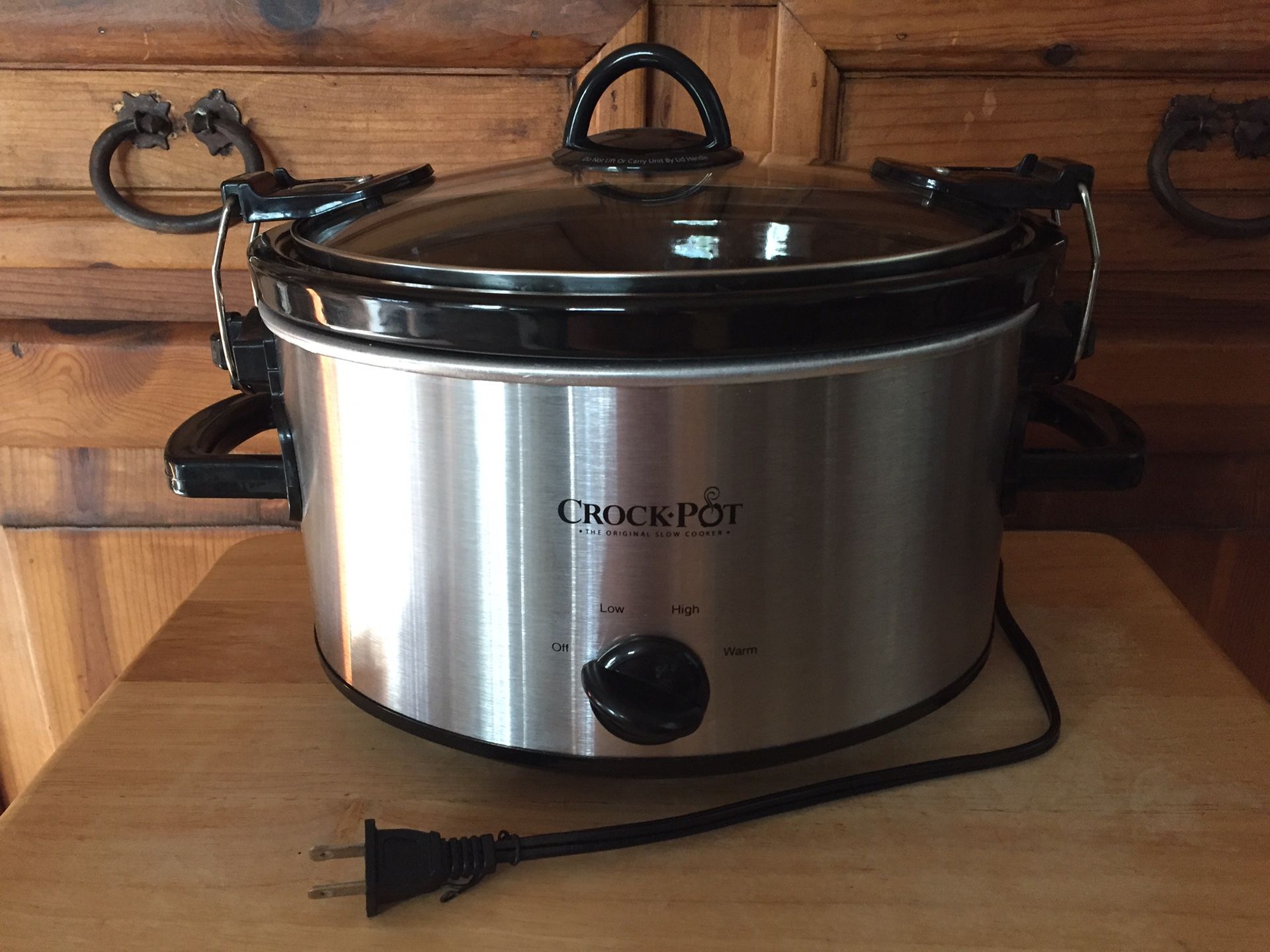 Crock-Pot 4-Quart Cook and Carry Slow Cooker, Stainless Steel