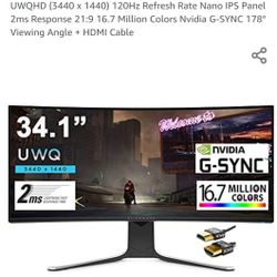 Alienware 34" Curved Premium Gaming Monitor 