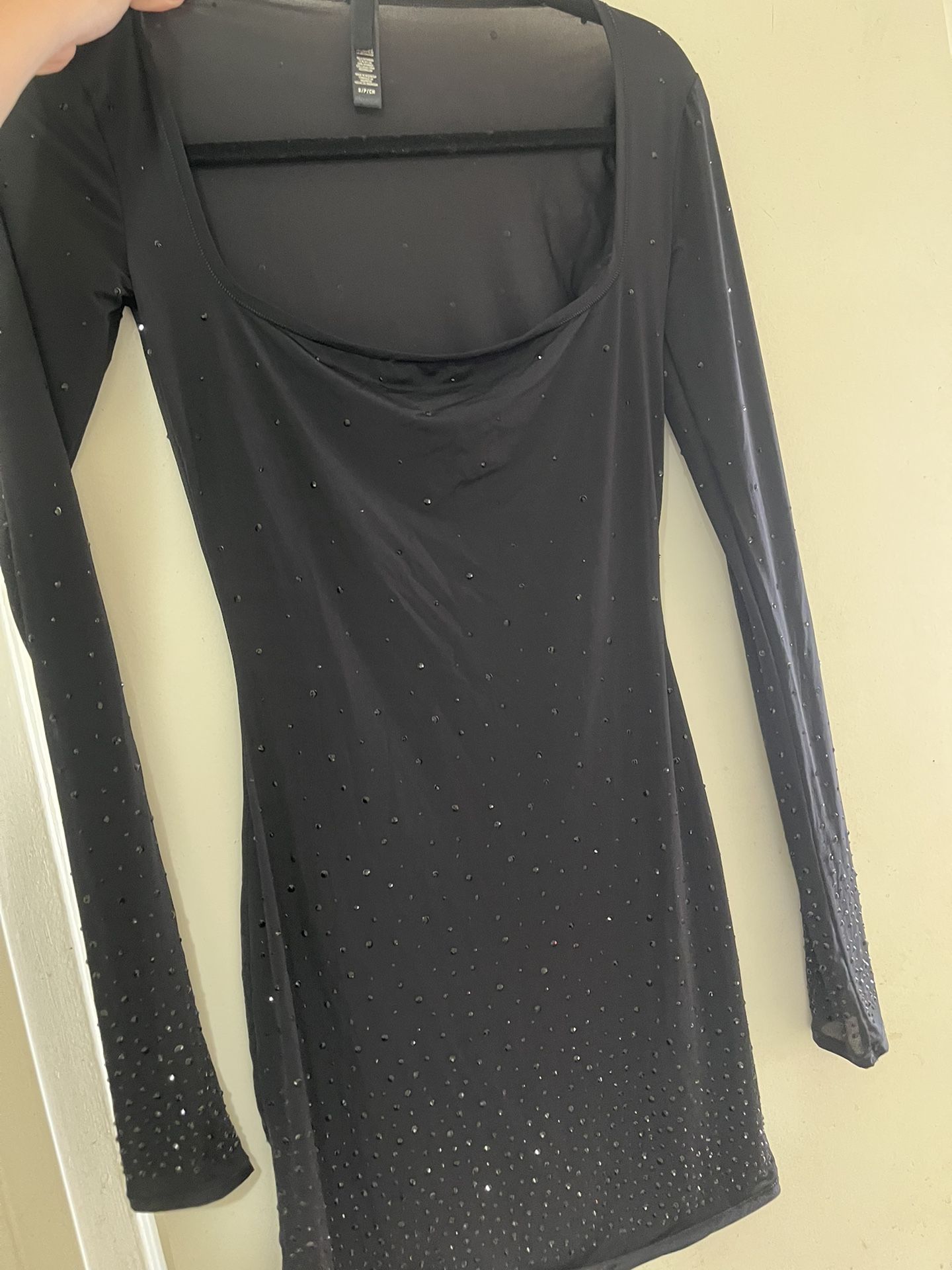 jelly sheer rhinestone dress skims SKIMS JELLY SHEER RHINESTONE DRESS (LARGE) in PETAL