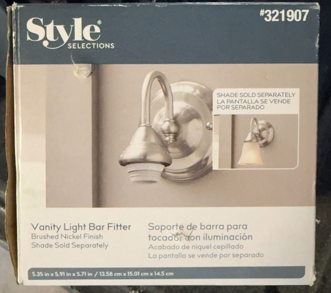 D and c 5.35-in 1 -Light Brushed Nickel Traditional Vanity light