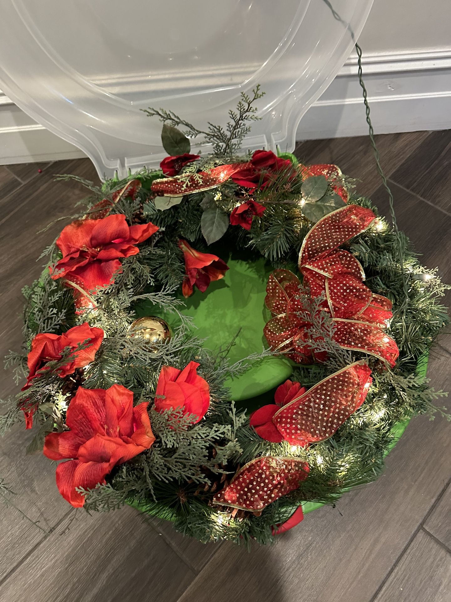 Lighted Christmas Wreath