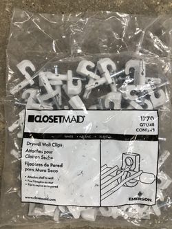 Closet Maid drywall wall clips