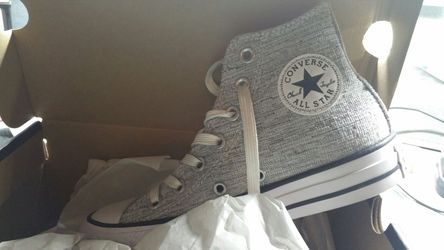 Converse high tops silver