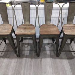 Stools Metal Frame And Wood Top