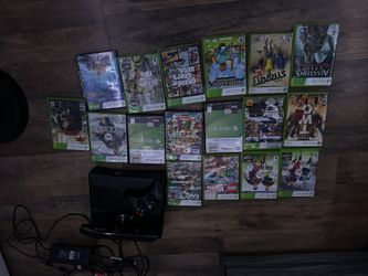 Xbox 360 with Kinect and lots of games