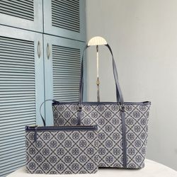 TORY BURCH T MONOGRAM ZIP TOTE