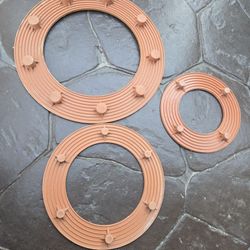 Set Of 3 Different Size Heavy Duty Durable Plastic Floor Protector Planter Pot Rings