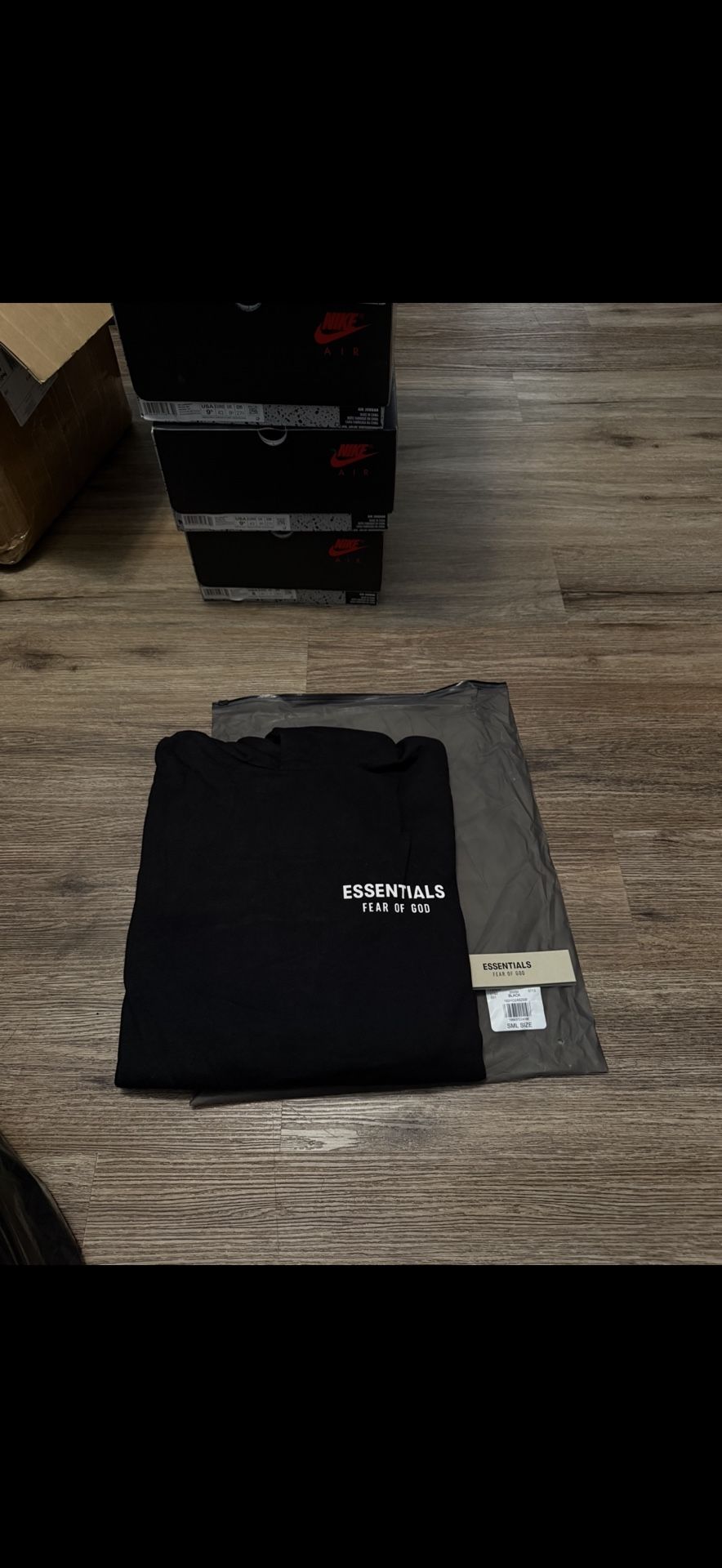 Fear Of God Essentials Fleece Hoodie Fw24 Blk
