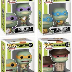 Funko Teenage Mutant Ninja Turtles 1990 Series 2 Pop! Complete Set (4)