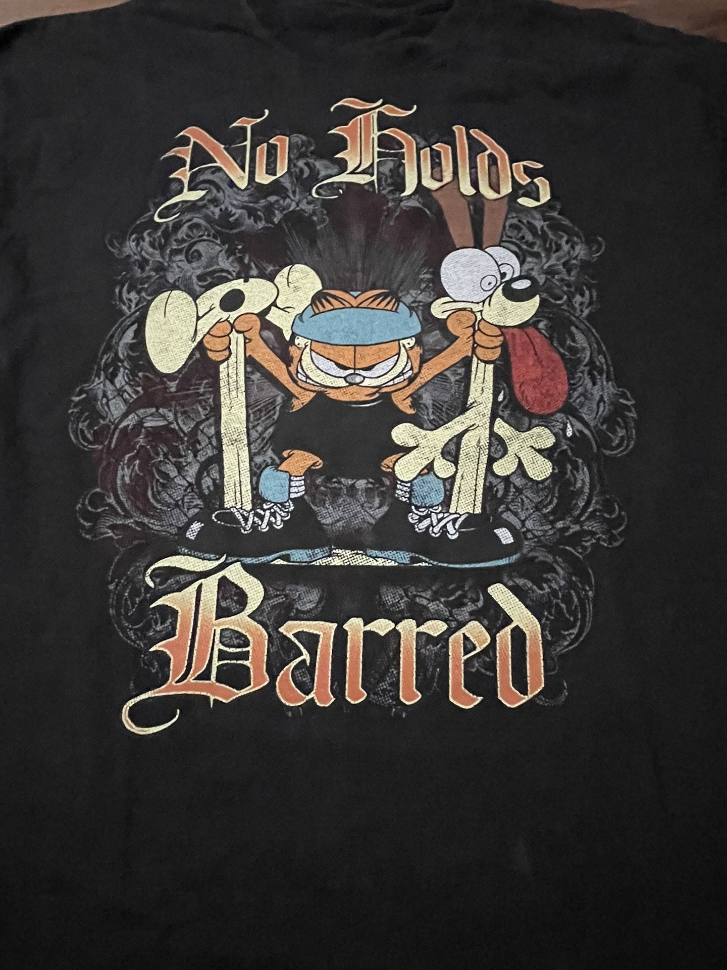 Garfield and Odie - "No Holds Barred" Tee World Gym no tag Sz estimate XL