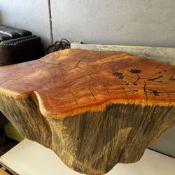 Log Coffee Table - Salt Cedar Wood 