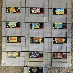 Super Nintendo SNES Game Collection 