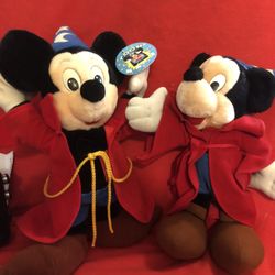 PAIR MICKEY MOUSE SORCERER FANTASIA