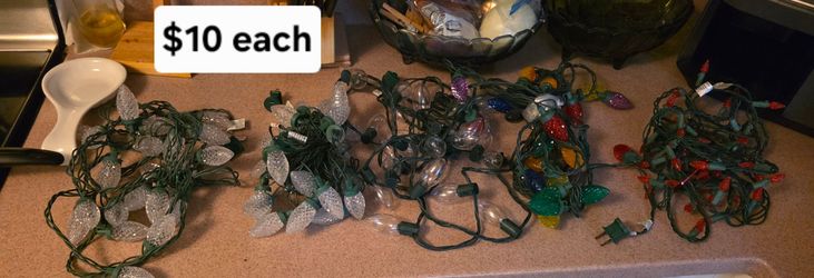 String lights $10 complete ones and $4 more onles missing bulbs
#outdoorlighting
#padio
#campingPick up in Harlingen, I live near Walmart
Antiques and