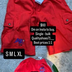 Red Chrome Hearts Shorts 
