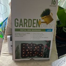 Garden party metal BBQ marquee LED  16 inches