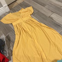 Yellow Long Dress Size Small/ Medium