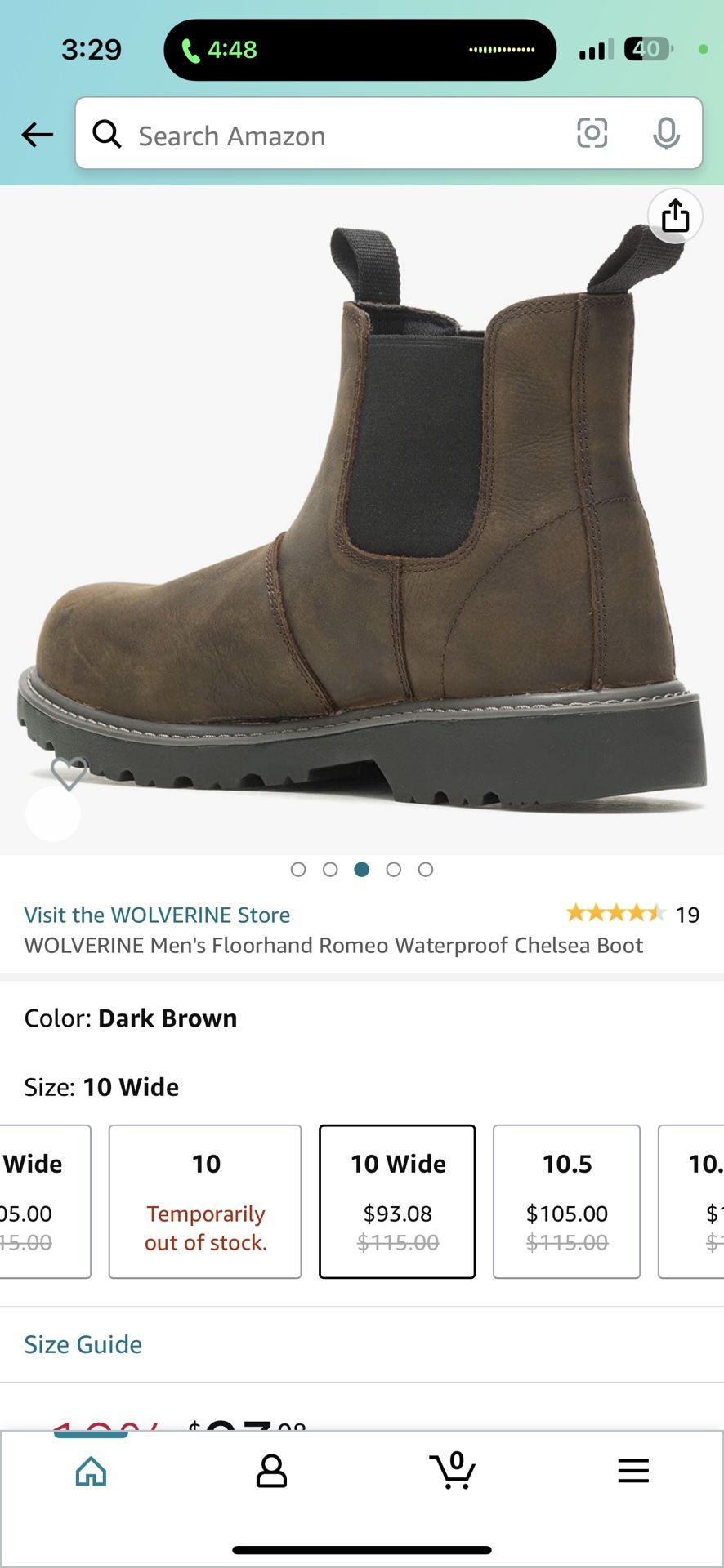 Wolverine Men’s Floor Hand Romeo Waterproof Chelsea Boot.