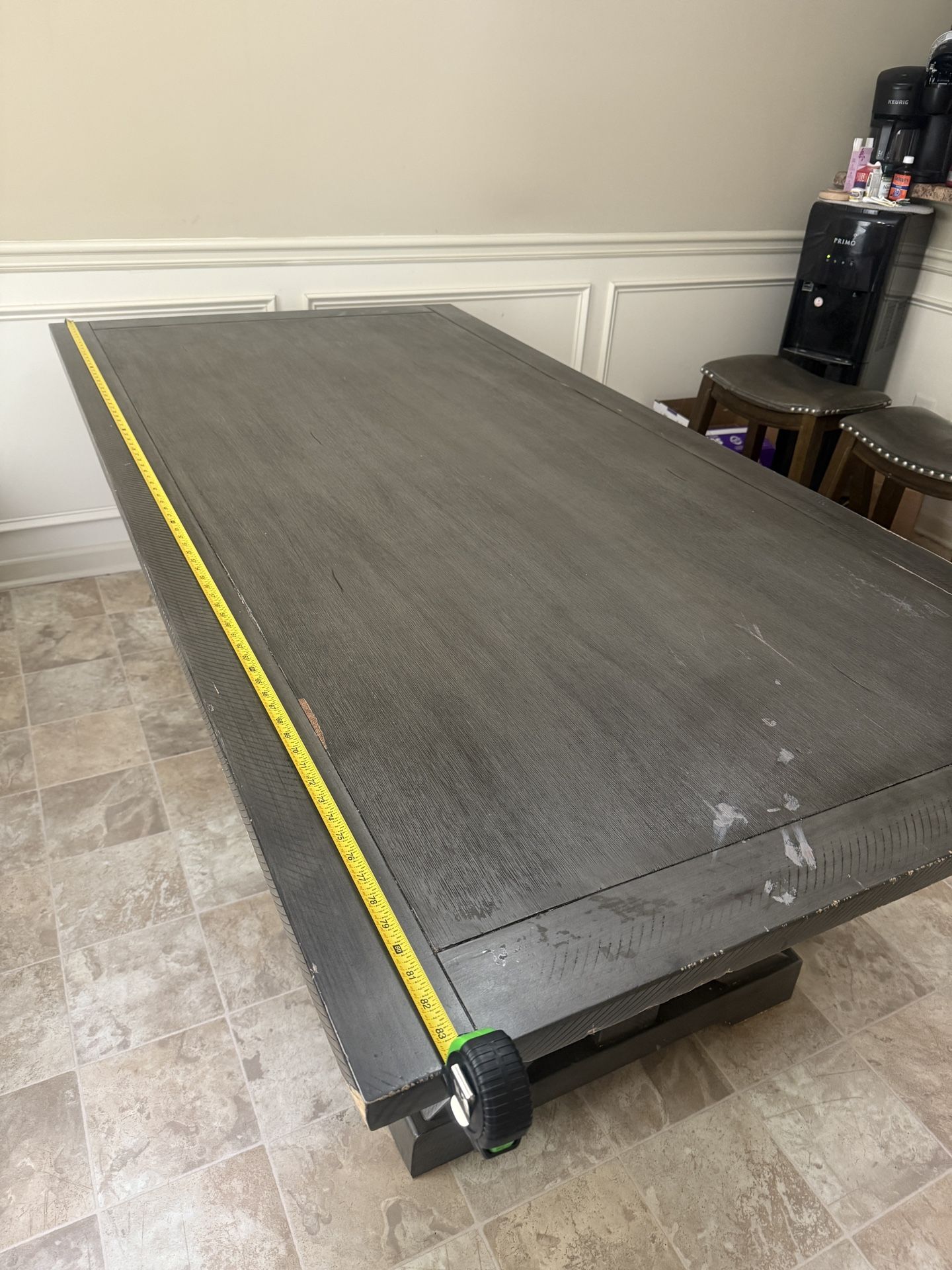 Large Dining Table With Bench And Two Stools