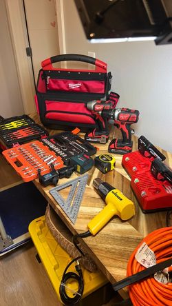 Milwaukee tool set up.and other tools