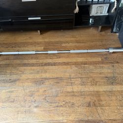 Olympic Bar With Collars 7 Foot Long 45 Lbs 