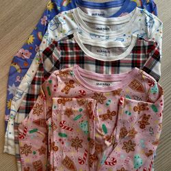 Lot Of 4 Old Navy Kids Girls Boys Size 6T Snug-Fit Graphic Cotton 2-Piece Pajama