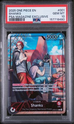 One piece card game Shanks PSA PROMO PSA 10