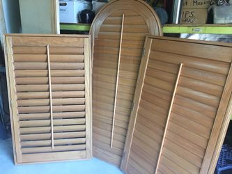 Large wooden shutters