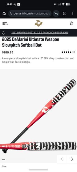 Easton slowpitch softball bat.