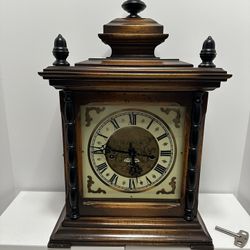 Vintage Mantel Clock PF Bollenbach Face | Franz Hermie 340-020 Clock Movement With Key