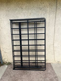 Foldable queen  size metal bed frame like new condition