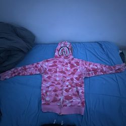 used pink bape hoodie size L for $300