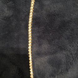 Diamond And Gold  Tennis Bracelet. 