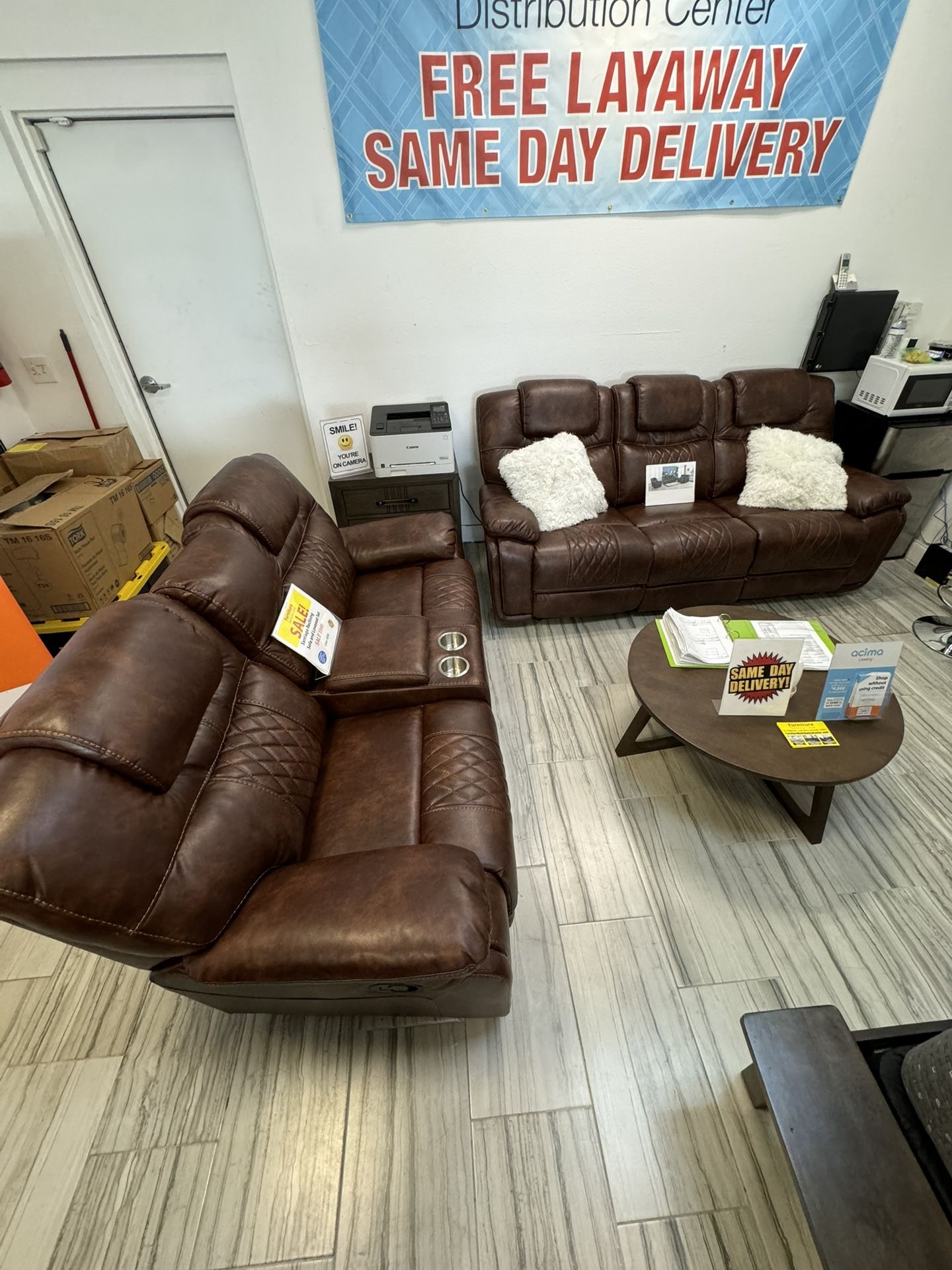 Beautiful Brown Santiago Sofa And Loveseat Set!$999!*SAME DAY DELIVERY*NO CREDIT NEEDED*EASY FINANCING*HUGE SALE*