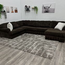 Brown Sectional Couch - Free Delivery