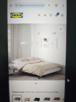 Sleeper sofa with foam mattress. Sofa cama com colchão e capa.