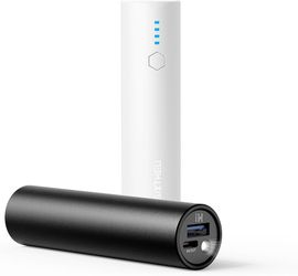 SIXTHGU Portable Charger 5000mAh, Mini Power Bank 2-Pack for iPhone Pocket-Size Cylindrical Design, 15W Fast Charging USB-C In&Out, LED Flashlight, fo