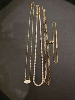 Gold Sparkly Bling Jewelry Bundle
