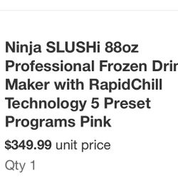 Ninja Slushie machine pink