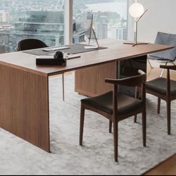 Rove Concepts Walnut Augustus Executive Desk and File Cabinet
