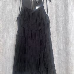 Little Black Fringe Dress
